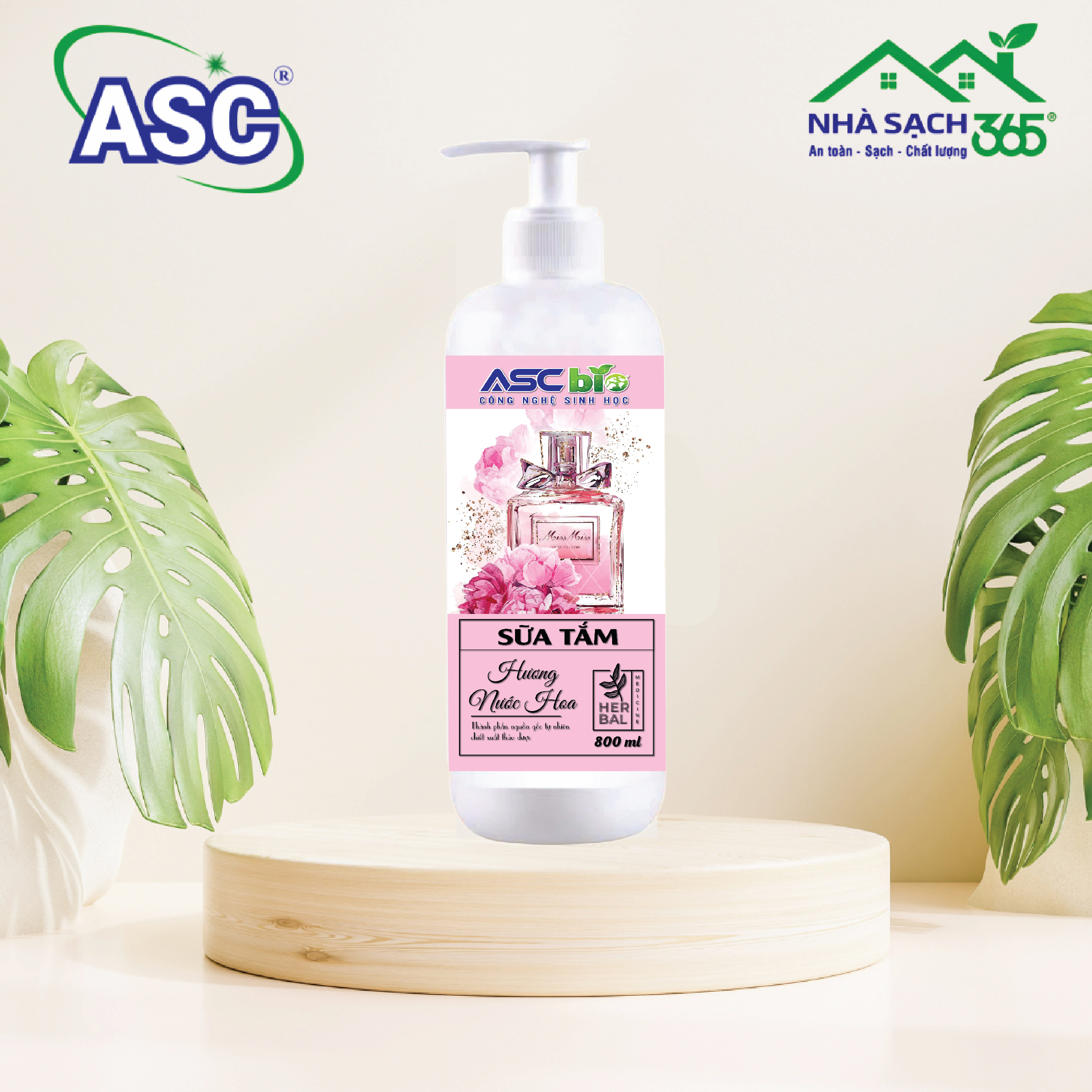 Sữa tắm ASC hương nước hoa 800ml